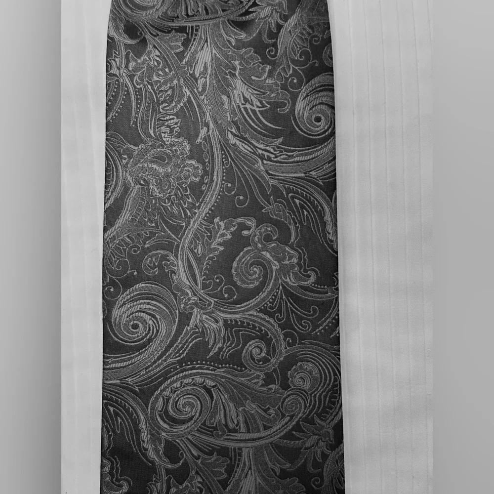 Charcoal Black Gray Grey Tie Wedding Tuxedo Pre Tied clip tapestry Kids Boys
